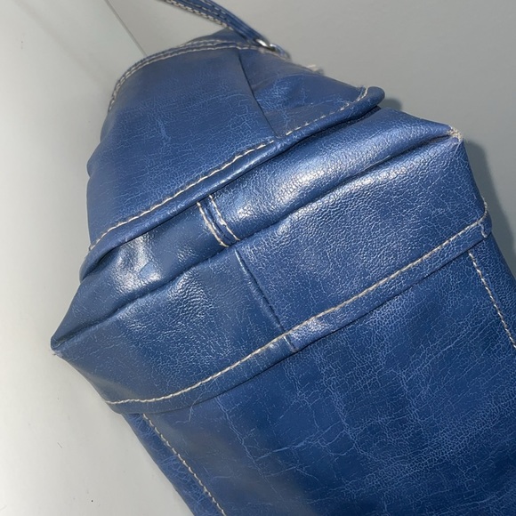 Kenneth Cole Blue Satchel Shoulder Bag - Picture 7 of 11